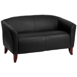 HERCULES Imperial Series Black Leather Loveseat