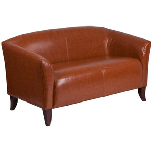 HERCULES Imperial Series Cognac Leather Loveseat