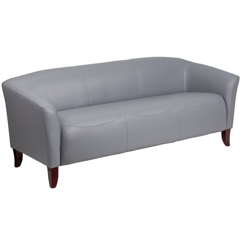 HERCULES Imperial Series Gray Leather Sofa