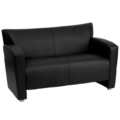 HERCULES Majesty Series Black Leather Loveseat