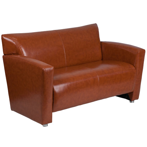 HERCULES Majesty Series Cognac Leather Loveseat